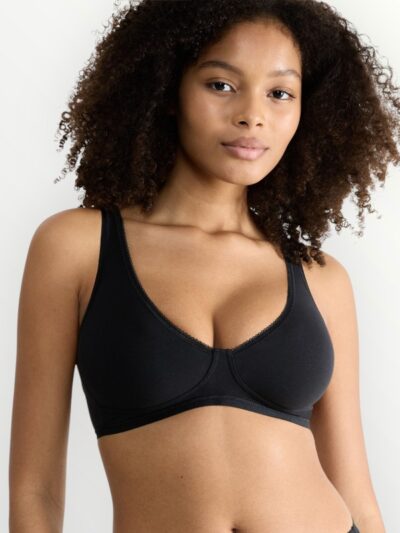 Σουτιέν Sloggi Βαμβακερό Basic Soft Bra Μαύρο