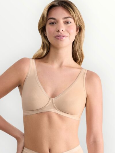 Σουτιέν Sloggi Βαμβακερό Basic Soft Bra Μπεζ