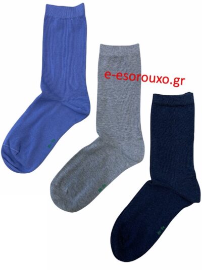Κάλτσες Γυναικείες MeWe 3 ζεύγη  Τζιν/Γκρι/Μπλε