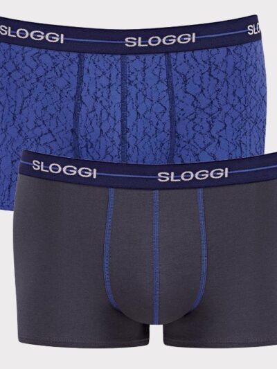 Boxer Sloggi Hipster 2 τεμ. Μπλε ηλεκτρίκ/Ανθρακί
