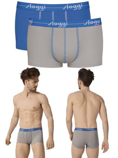 Boxer Sloggi Hipster 2 τεμ. Ανοιχτό μπλε/Γκρι