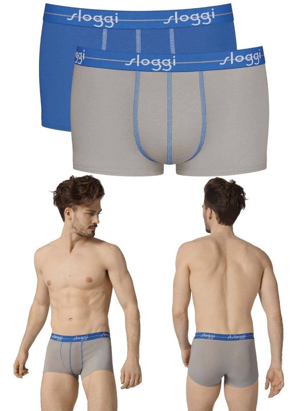 Boxer Sloggi Hipster 2 τεμ. Ανοιχτό μπλε/Γκρι