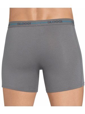 Boxer Sloggi Short 2 τεμ. Γκρι σκούρο/Ανθρακί - Image 5
