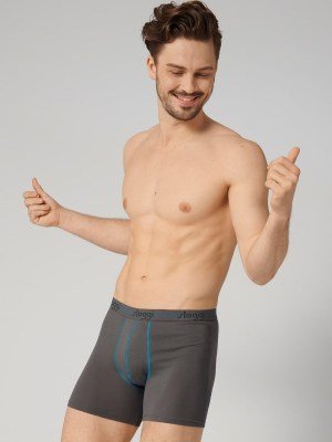 Boxer Sloggi Short 2 τεμ. Γκρι σκούρο/Ανθρακί - Image 4