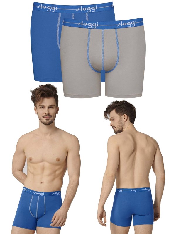 Boxer Sloggi Short 2 τεμ. Πετρόλ/Πολύχρωμο