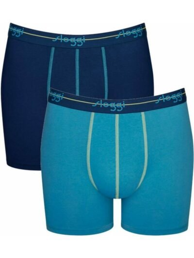 Boxer Sloggi Short 2 τεμ. Σκούρο μπλε/Τιρκουάζ
