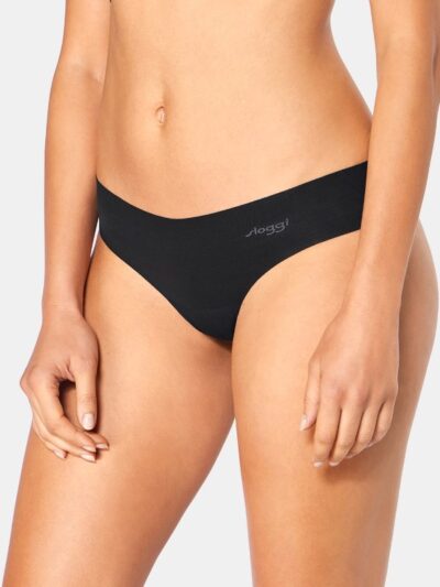 Alternative view of Sloggi Zero Cotton Hipstring Μαύρο