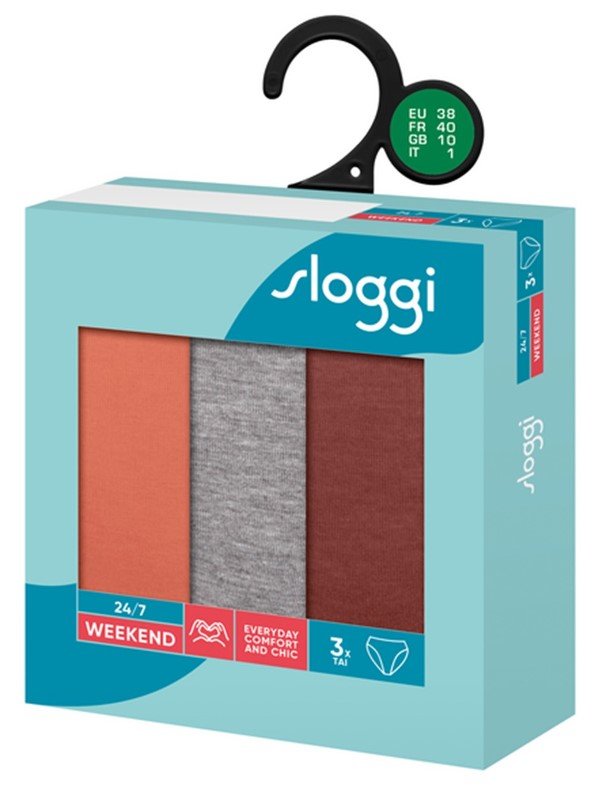 Sloggi 24/7 Tai 3 τεμ. V011 Καφέ/Γκρι/Μπεζ - Image 8
