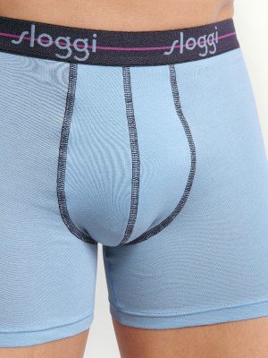 Boxer Sloggi Short 2 τεμ. Μπλε/Ανοιχτό Σιέλ - Image 4