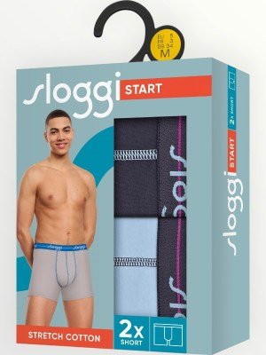 Boxer Sloggi Short 2 τεμ. Μπλε/Ανοιχτό Σιέλ - Image 7