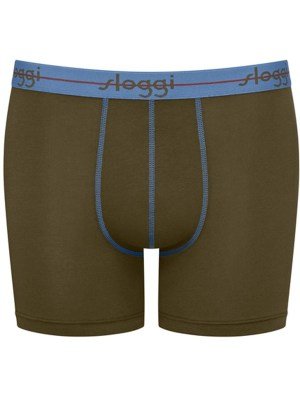 Boxer Sloggi Short 2 τεμ. Χακί/Γαλάζιο - Image 7