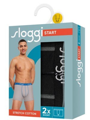 Alternative view of Boxer Sloggi Short 2 τεμ.  Μαύρο