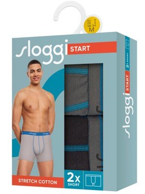 Alternative view of Boxer Sloggi Short 2 τεμ.  Γκρι σκούρο/Ανθρακί