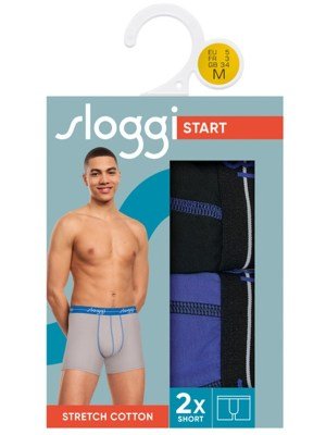 Alternative view of Boxer Sloggi Short 2 τεμ.  Μαύρο/Ρουά
