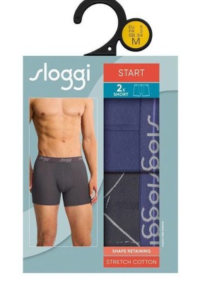 Alternative view of Boxer Sloggi Short 2 τεμ.  Μπλε/Ανοιχτό Σιέλ