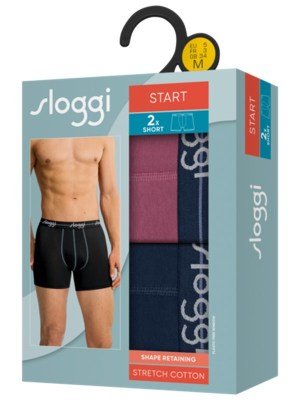 Alternative view of Boxer Sloggi Short 2 τεμ.  Μπλε σκούρο/Κεραμιδί