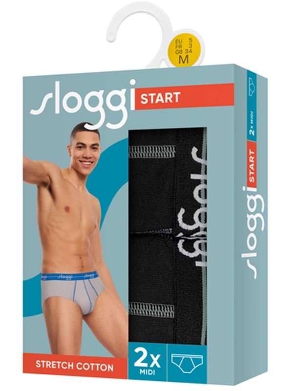 Slip Sloggi Midi 2 τεμ. Μαύρο - Image 4