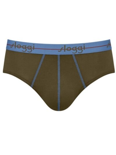 Alternative view of Slip Sloggi Midi 2 τεμ.  Χακί/Γαλάζιο
