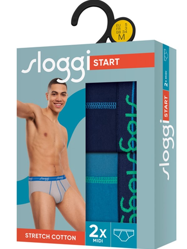 Slip Sloggi Midi 2 τεμ. Μπλε/Γαλάζιο - Image 6