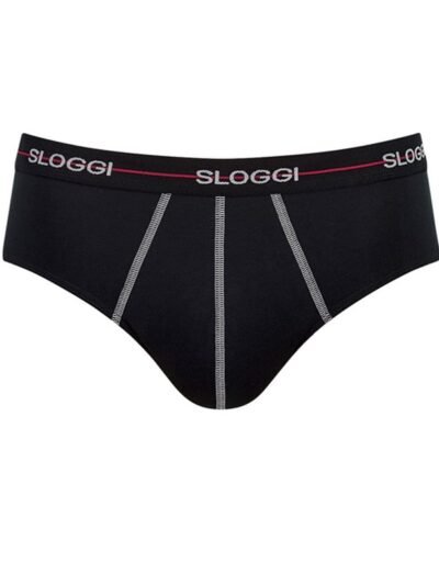 Alternative view of Slip Sloggi Midi 2 τεμ.  Μαύρο/Ριγέ