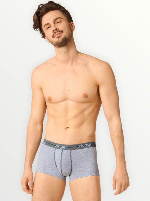 Boxer Sloggi Hipster 2 τεμ. Μαύρο/Γκρι μελανζέ - Image 3