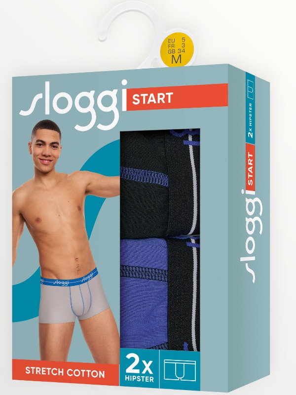Boxer Sloggi Hipster 2 τεμ. Μαύρο/Ρουά - Image 2