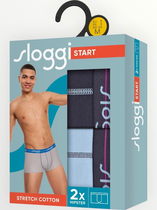Boxer Sloggi Hipster 2 τεμ. Μπλε/Ανοιχτό Σιέλ - Image 7