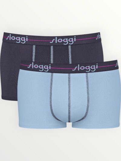 Boxer Sloggi Hipster 2 τεμ. Μπλε/Ανοιχτό Σιέλ