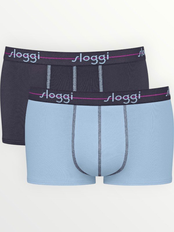 Boxer Sloggi Hipster 2 τεμ. Μπλε/Ανοιχτό Σιέλ