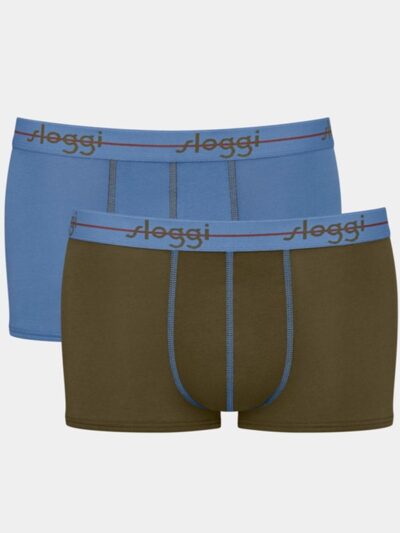 Boxer Sloggi Hipster 2 τεμ. Λαδί/Σιέλ