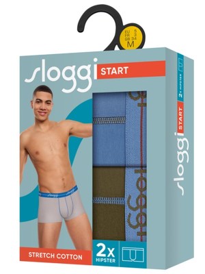 Alternative view of Boxer Sloggi Hipster 2 τεμ.  Λαδί/Σιέλ