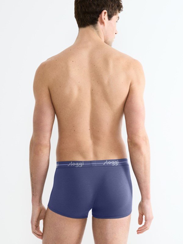 Boxer Sloggi Hipster 2 τεμ. Μωβ/Ανθρακί με σχέδιο - Image 3