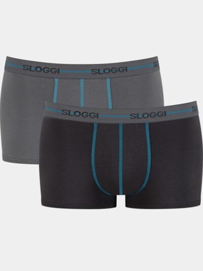 Boxer Sloggi Hipster 2 τεμ. Γκρι σκούρο/Ανθρακί