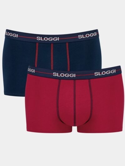 Boxer Sloggi Hipster 2 τεμ. Κόκκινο/Μπλε σκούρο