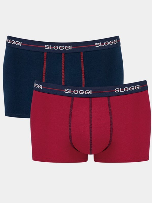 Boxer Sloggi Hipster 2 τεμ. Κόκκινο/Μπλε σκούρο