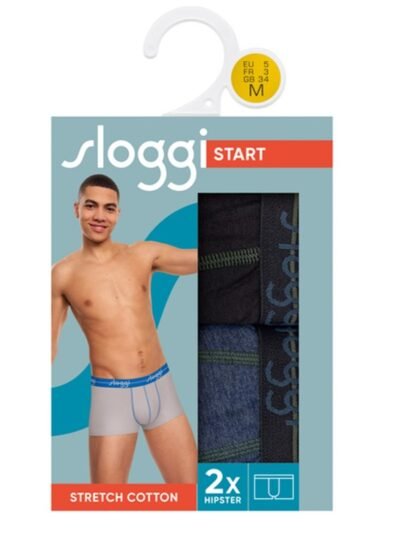 Alternative view of Boxer Sloggi Hipster 2 τεμ.  Τζιν/Ανθρακί