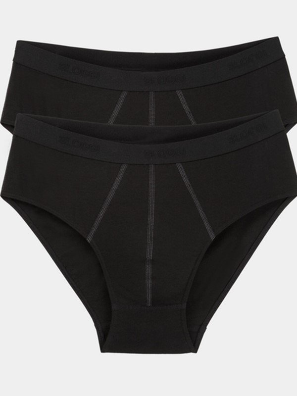 Slip Sloggi Midi 2 τεμ. Μαύρο