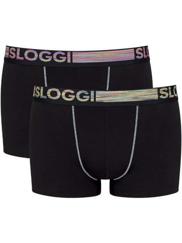 Boxer Sloggi Hipster 2 τεμ. Μαύρο