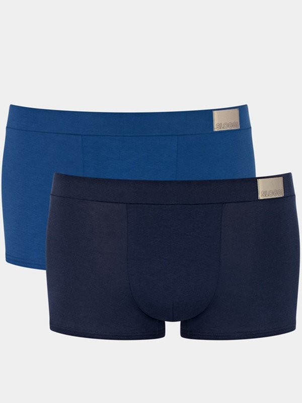 Boxer Sloggi Hipster Go Natural 2 τεμ. Μπλε σκούρο/Ρουά