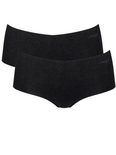 Alternative view of Sloggi Microfibre Short Χωρίς Ραφές 2 τεμ. Μαύρο