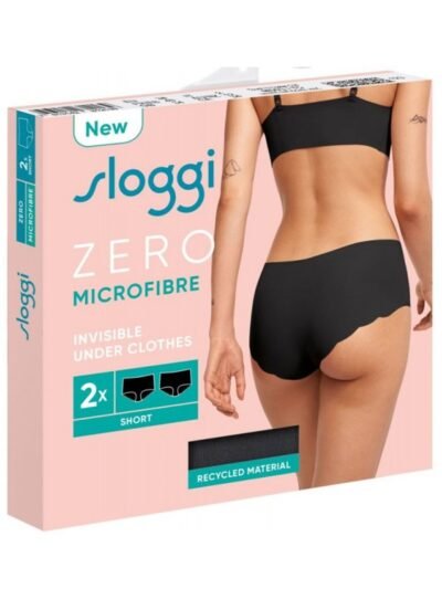 Sloggi Microfibre Short Χωρίς Ραφές 2 τεμ. Μαύρο