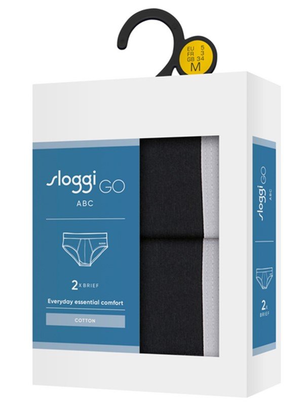 Slip Sloggi Men Go ABC 2 τεμ. Μαύρο - Image 2