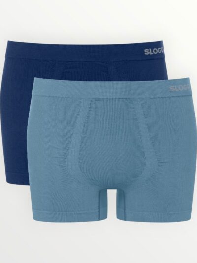Boxer Sloggi Go Smooth Short 2 τεμ. Σιέλ/Μπλε