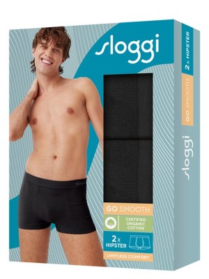 Alternative view of Boxer Sloggi Go Smooth Hipster 2 τεμ.  Μαύρο/Μαύρο