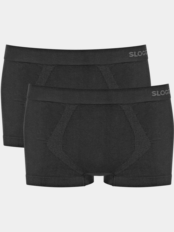 Boxer Sloggi Go Smooth Hipster 2 τεμ. Μαύρο/Μαύρο