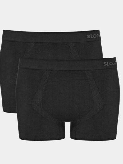 Boxer Sloggi Go Smooth Short 2 τεμ. Μαύρο/Μαύρο