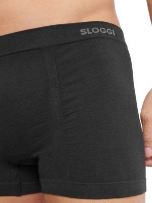 Boxer Sloggi Go Smooth Short 2 τεμ. Μαύρο/Μαύρο - Image 4