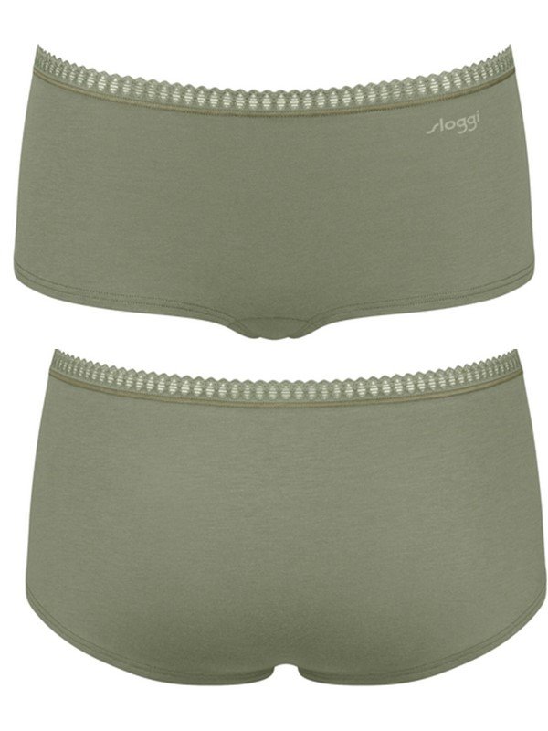 Sloggi Go Crush Short 3 τεμ. M010 Μπλε εμπριμέ/Πράσινο/Ραφ - Image 3