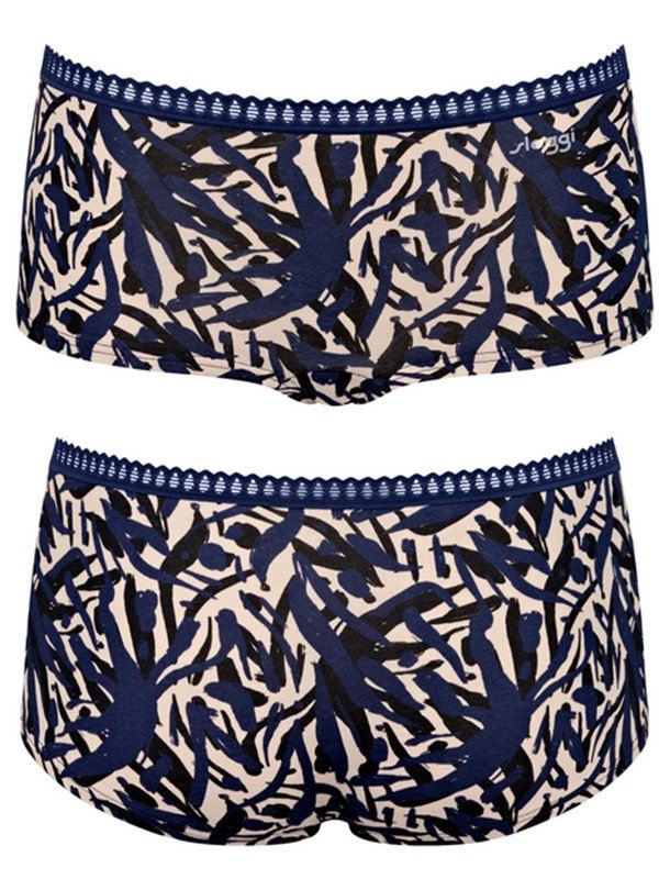 Sloggi Go Crush Short 3 τεμ. M008 Μπλε/Εμπριμέ/Μαύρο - Image 4