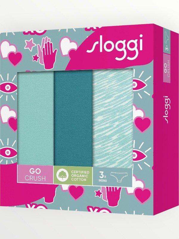 Sloggi Go Crush Mini 3 τεμ. V007 Βεραμάν/Πετρόλ/Εμπριμέ - Image 6